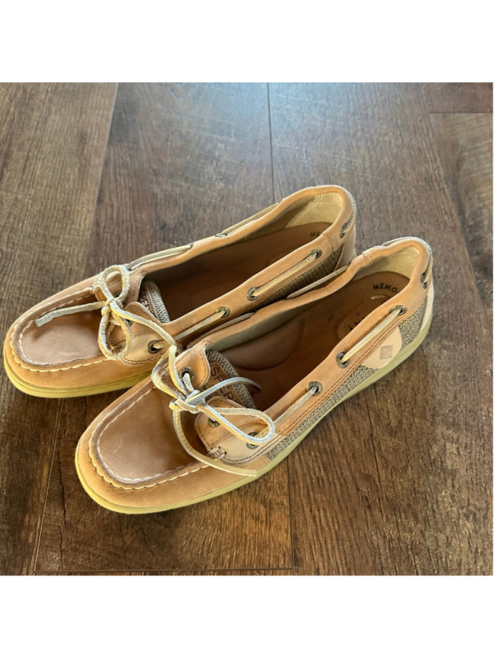 Women's Sperry Tan & White Boat Shoes Flats & Loafers Size 8.5 Summer